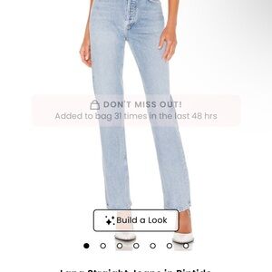 Agolde Light Wash Straight Leg Women's Jeans